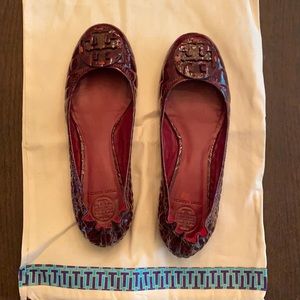 Tory Burch Red Patent Flats
